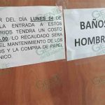 A partir del lunes 4 de noviembre, cobrarán 3 pesos por uso de sanitarios en el palacio municipal