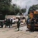 Guardia Nacional y Policía Michoacán liberan vías del tren