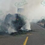 Se incendia un tráiler sobre la carretera Morelia-Aeropuerto