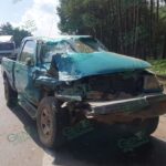 Choque y volcadura en la autopista siglo 21 deja 4 lesionados