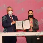 Bedolla y Sheinbaum firman convenio de coordinación en materia de gobierno digital