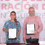 Firma Bedolla convenio de seguridad y construcción de la paz con gobernadora de Guerrero