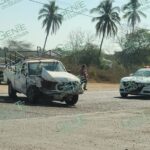 Choque de camioneta con camión volteo deja 3 lesionados