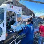 Con ambulancia aérea, SSP traslada a hombre tras accidente en autopista Siglo XXI