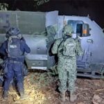 SSP y Sedena localizan y destruyen vehículo con blindaje artesanal, en Tancítaro