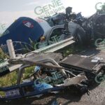 Choque de 2 tráileres en la autopista de Occidente, deja 2 muertos
