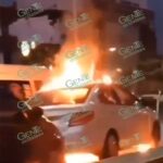 Fémina en forma intencional provoca incendio de un vehículo en LC