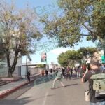 Normalistas dañan con piedras y bombas molotov edificio del Palacio de Justicia