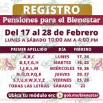En febrero, registro a Pensiones para el Bienestar de adultos mayores, discapacidad y mujeres