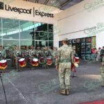 Exitosa presentación aquí de Banda de Guerra de la 43 Zona Militar