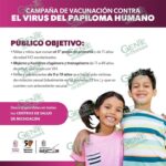 SSM vacuna contra el VPH a niñas y niños durante Semana Nacional de Vacunación