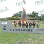 Marina incinera más de una tonelada de clorhidrato de cocaína asegurada en costa de Michoacán