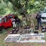 Aseguran arsenal, droga y vehículos vinculados al CJNG