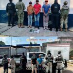 Autoridades federales y estatales detienen a 17 personas, aseguran armas y vehículos