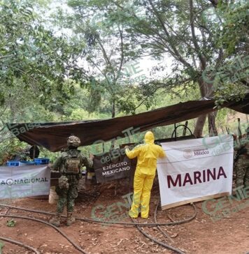 Semar y fuerzas federales, neutralizan laboratorio clandestino en Arteaga